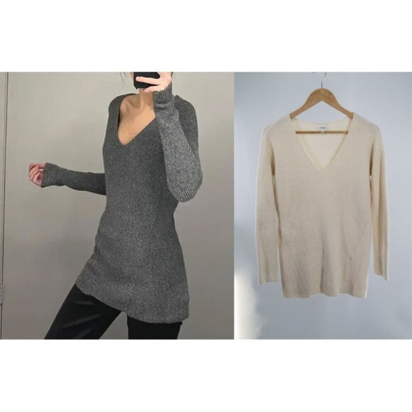 Aritzia Wilfred Hénon Bouclé Knit Tunic Sweater Cream | Small - Picture 1 of 5